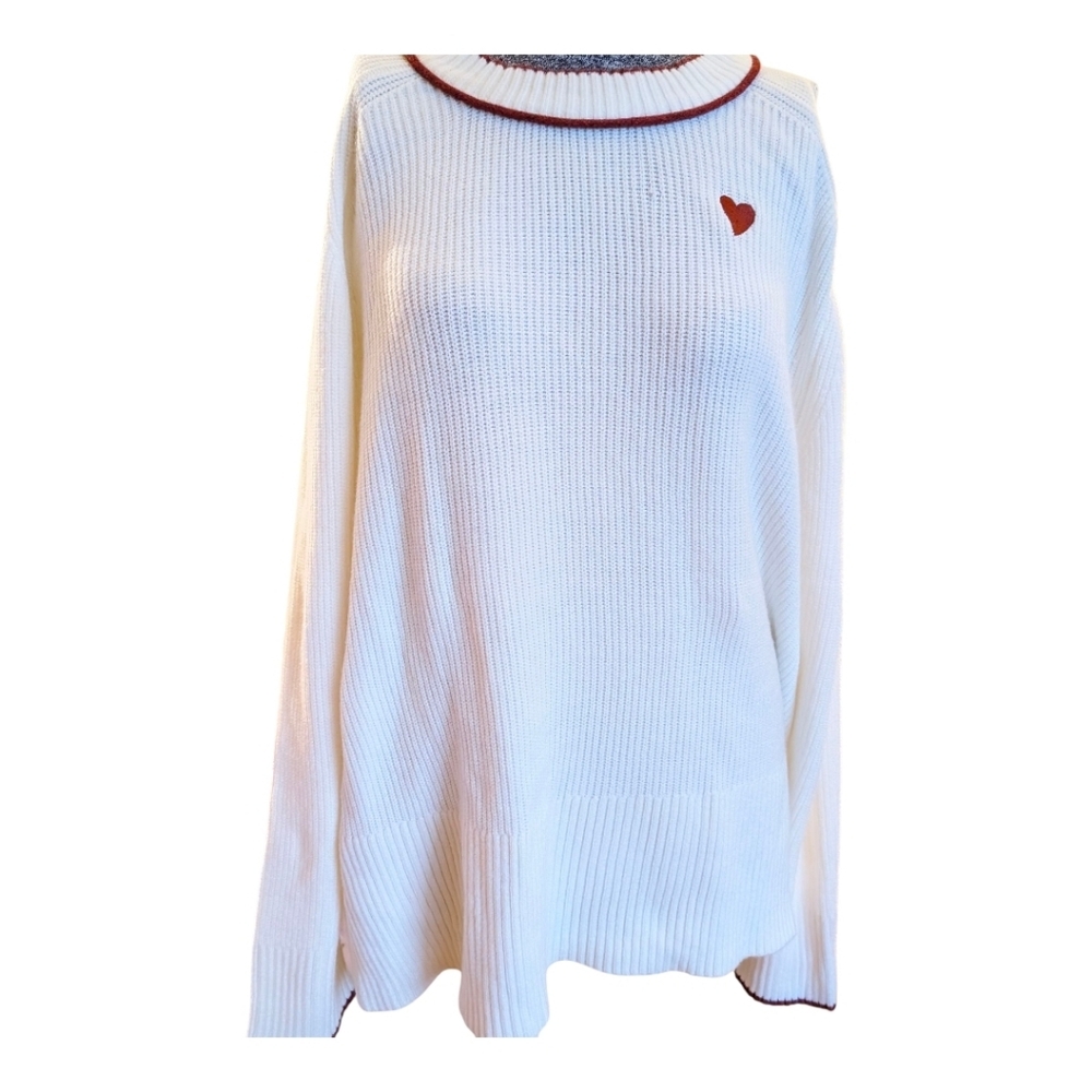 ♥️A New Day Red Heart Pullover Sweater XL Women's Valentine's Day ♥️ - Picture 7 of 8